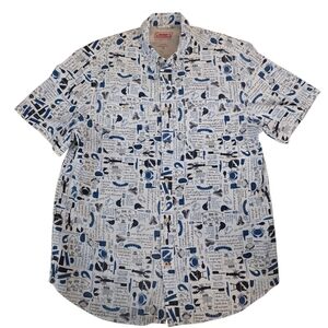 Coleman BBQ Print Button Down Shirt- Medium